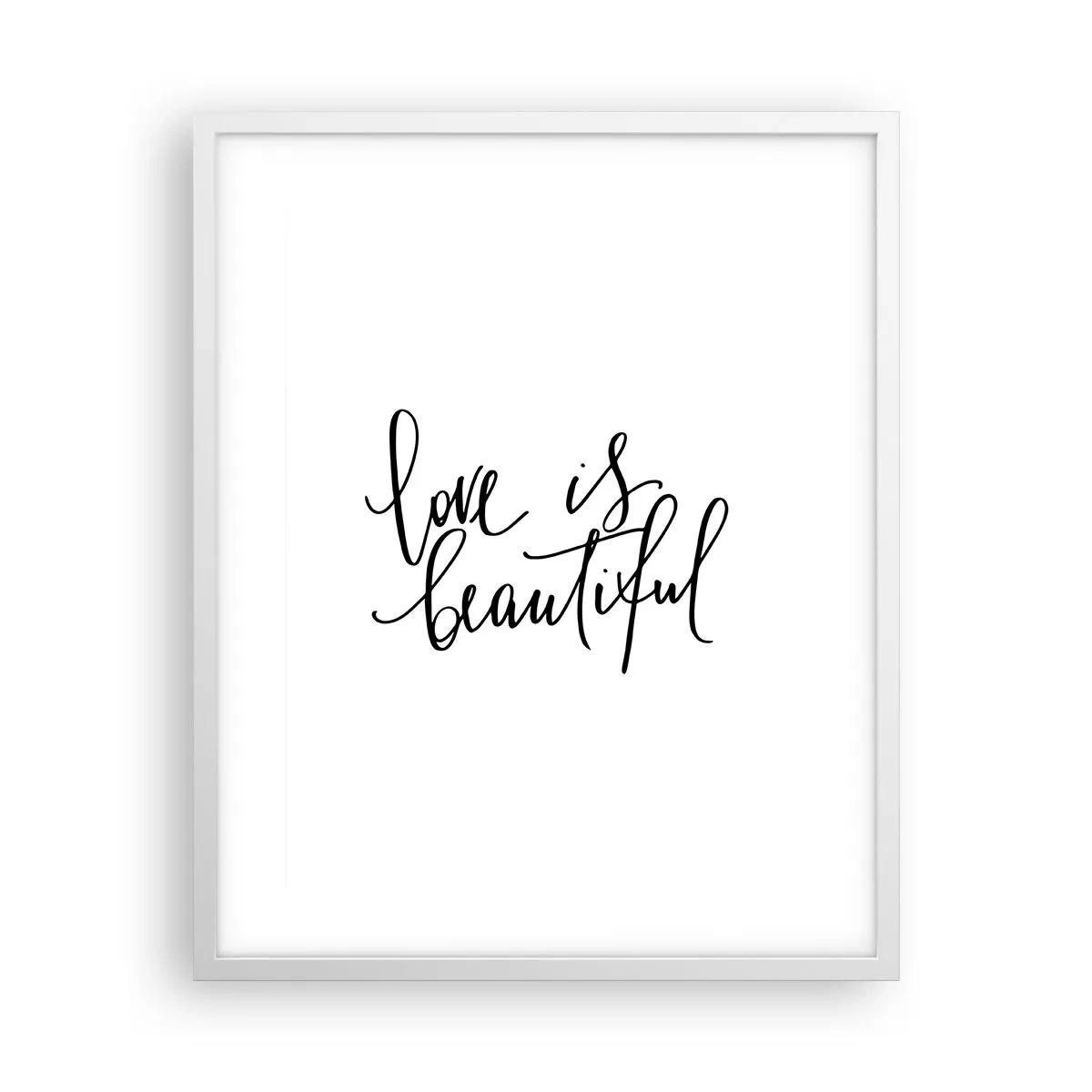 Poster in een witte lijst - Lees en herhaal - 40x50 cm