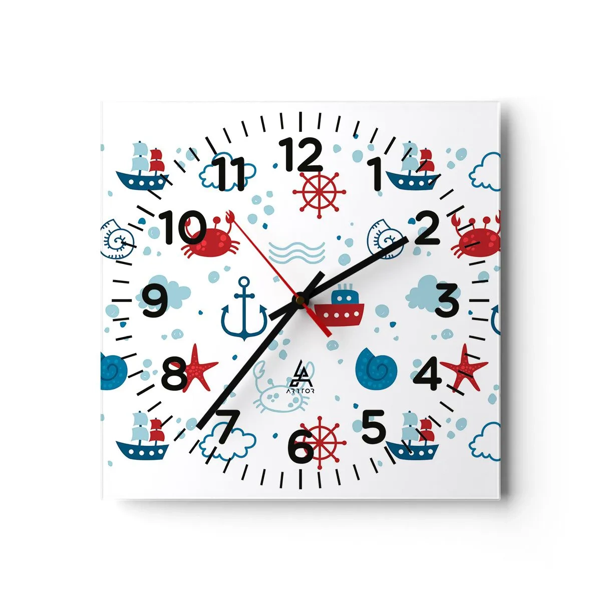 Wandklok - Klok - Zee sprookje - 30x30 cm