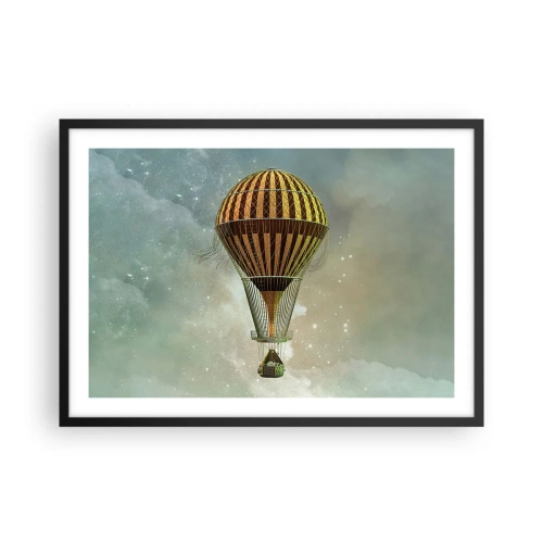 Poster in een zwarte lijst - Baanbrekende vluchten - 70x50 cm