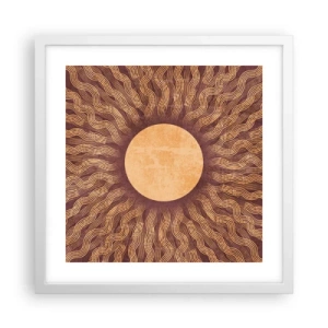 Poster in een witte lijst - Zon icoon - 40x40 cm