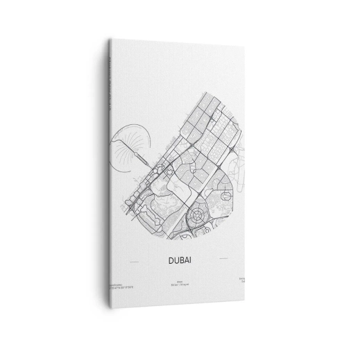 Schilderen op canvas - Anatomie van Dubai - 45x80 cm