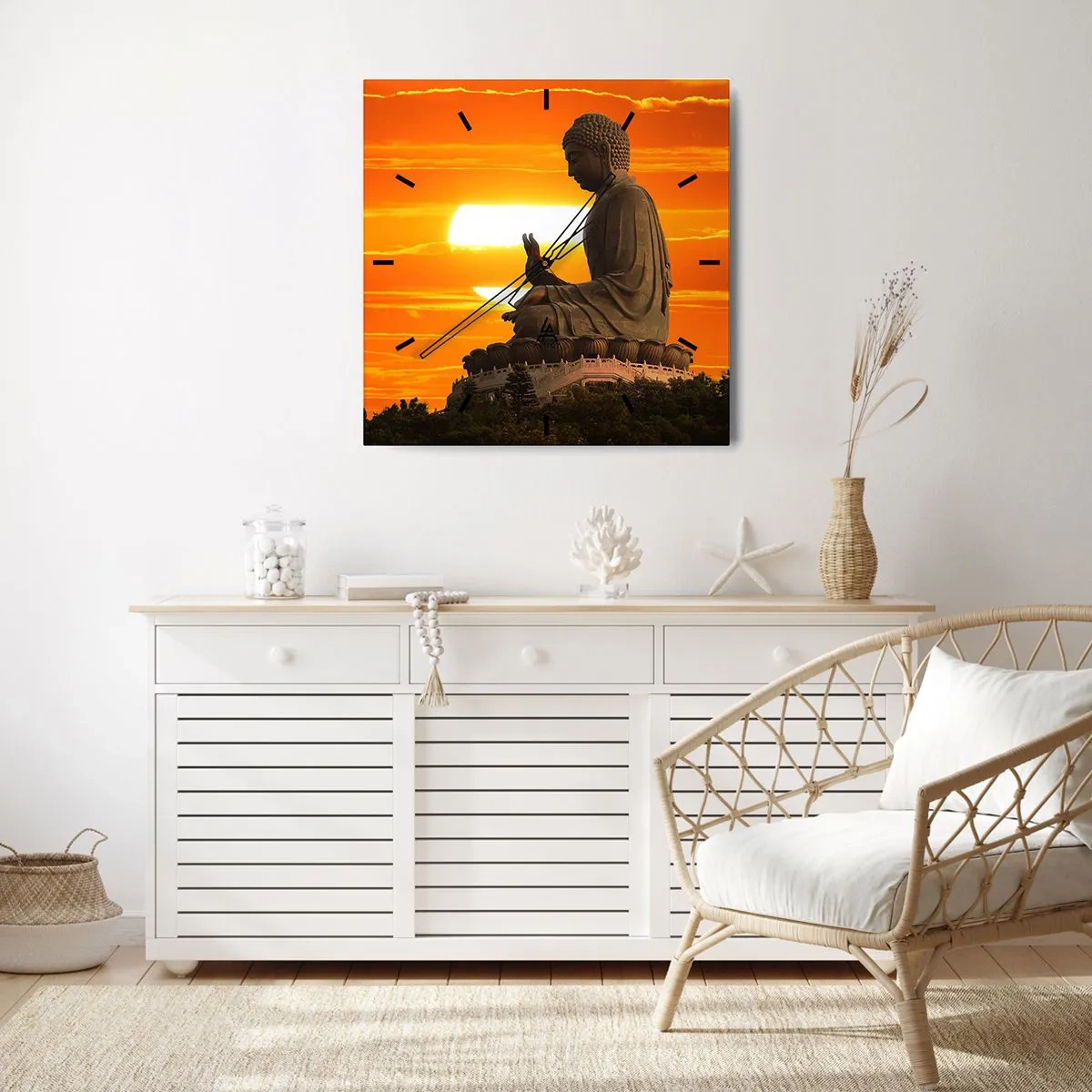 Wandklok - Klok - Geen angst voor de wereld - 30x30 cm