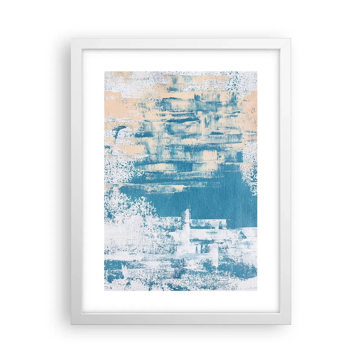 Poster in een witte lijst - Door een ijspegel - 30x40 cm