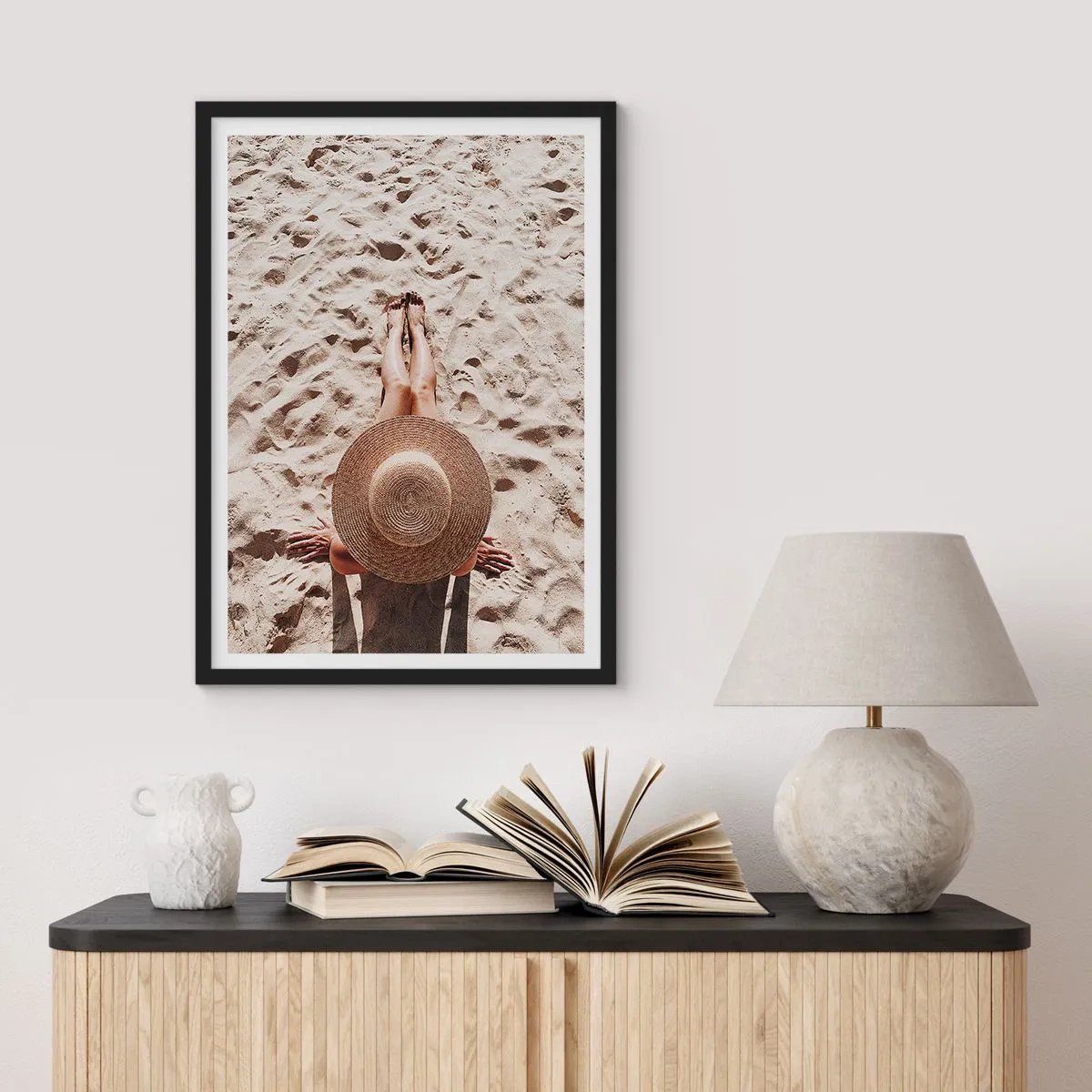 Poster in een zwarte lijst - De perfecte tijd - 70x100 cm