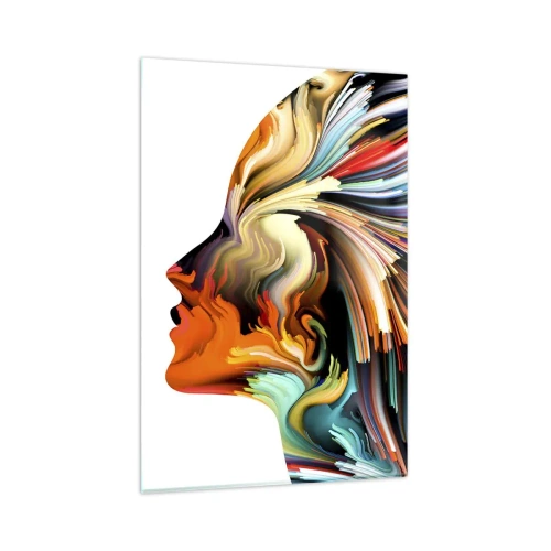 Schilderen op glas - Een explosie van verbeelding - 80x120 cm