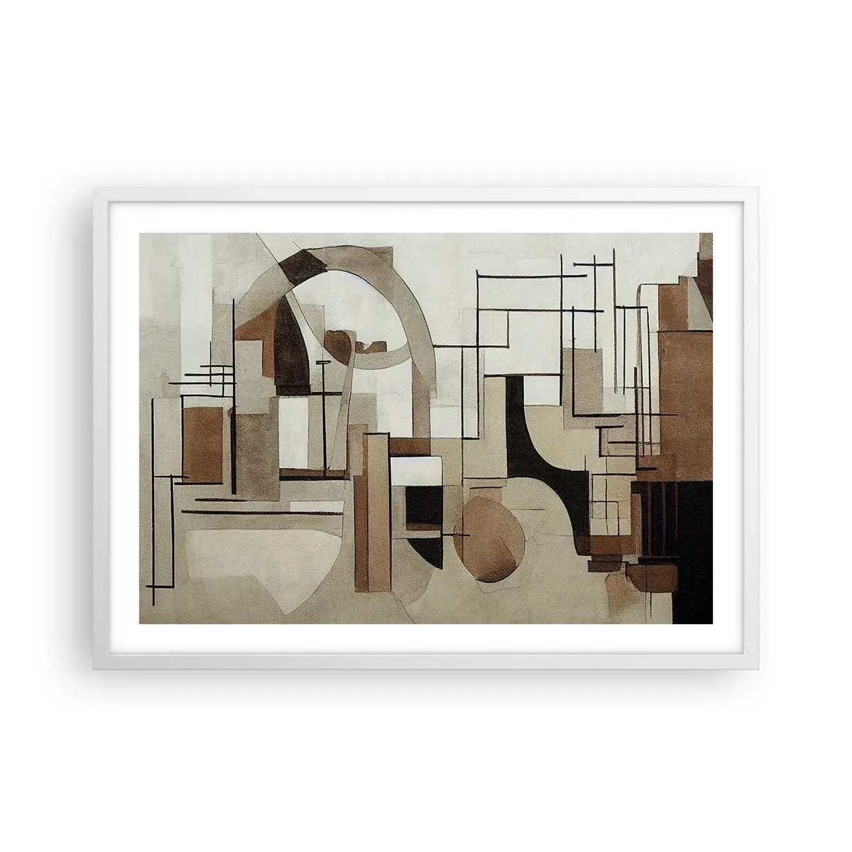 Poster in een witte lijst - Stadslandschap 2.0 - 70x50 cm