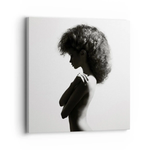 Schilderen op canvas - Als een bloem op een slanke stengel - 30x30 cm