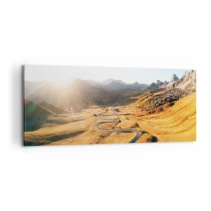 Schilderen op canvas - In een gouden vallei - 100x40 cm