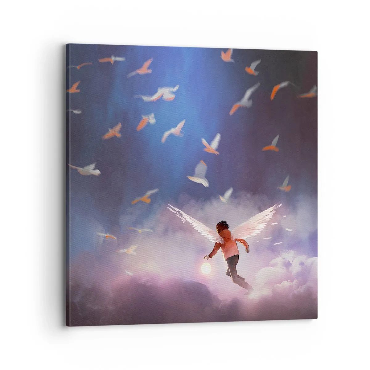 Schilderen op canvas - Je hebt verbeeldingskracht en moed nodig - 70x70 cm