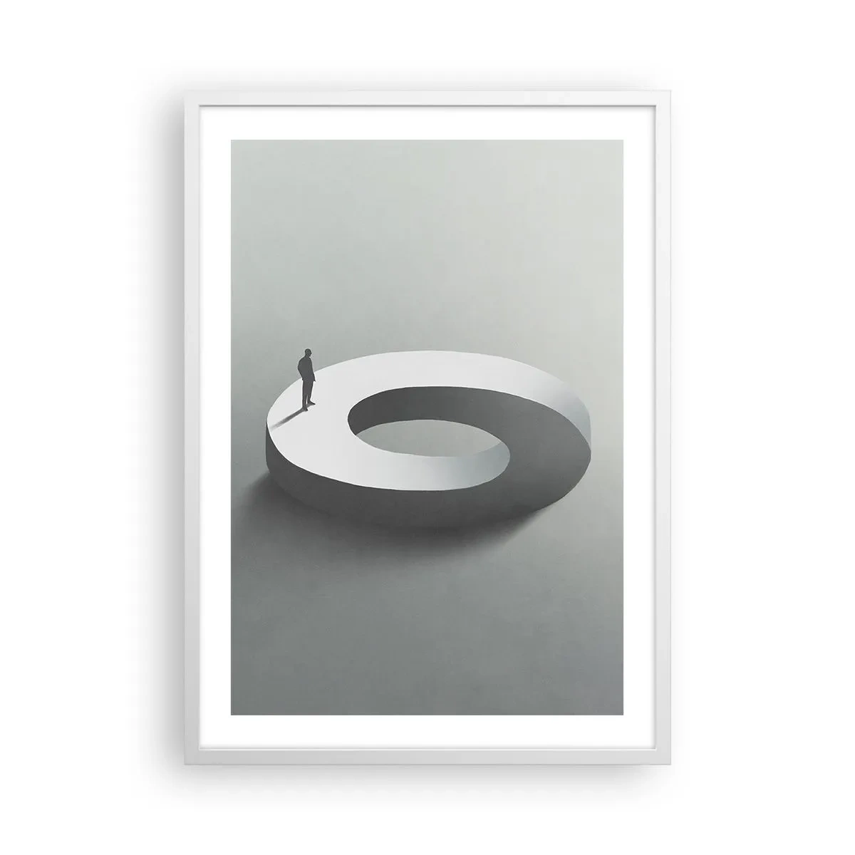 Poster in een witte lijst - En wees hier slim - 50x70 cm