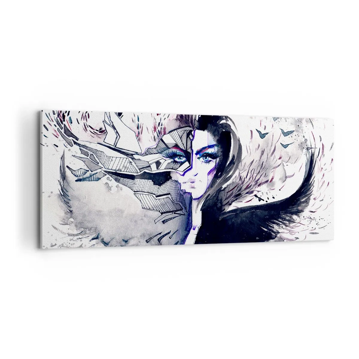 Schilderen op canvas - Demonisch en mooi - 100x40 cm