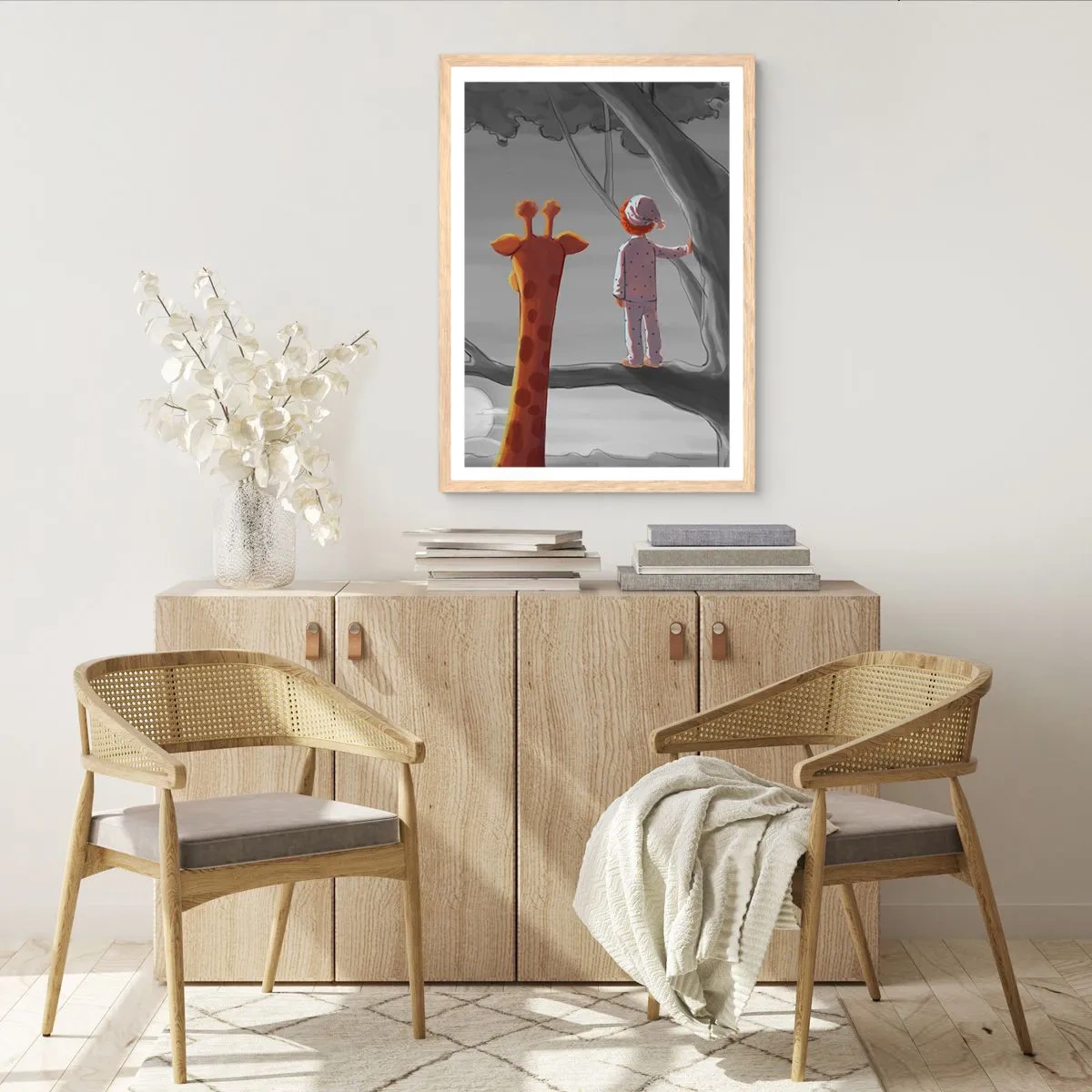 Een poster in een licht eiken lijst - Dit gebeurt echt - 70x100 cm