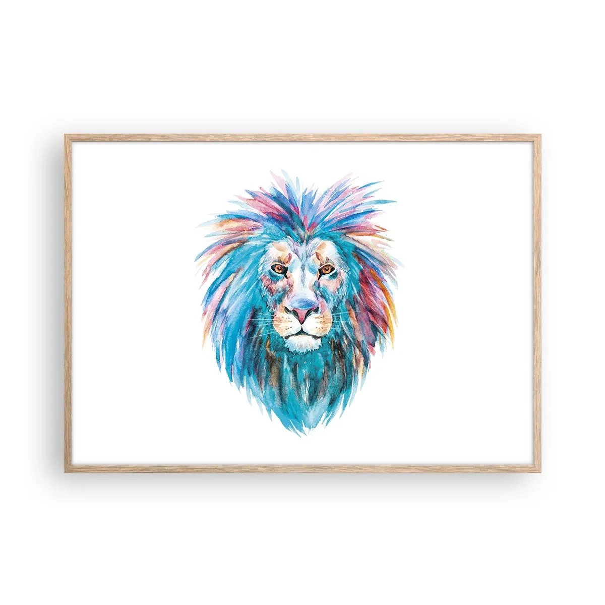 Een poster in een licht eiken lijst - Een opwindende uitstraling - 100x70 cm