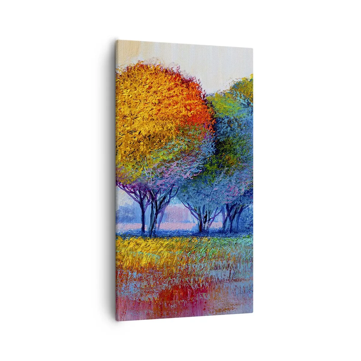 Schilderen op canvas - Een klomp van schitterende kleuren - 55x100 cm