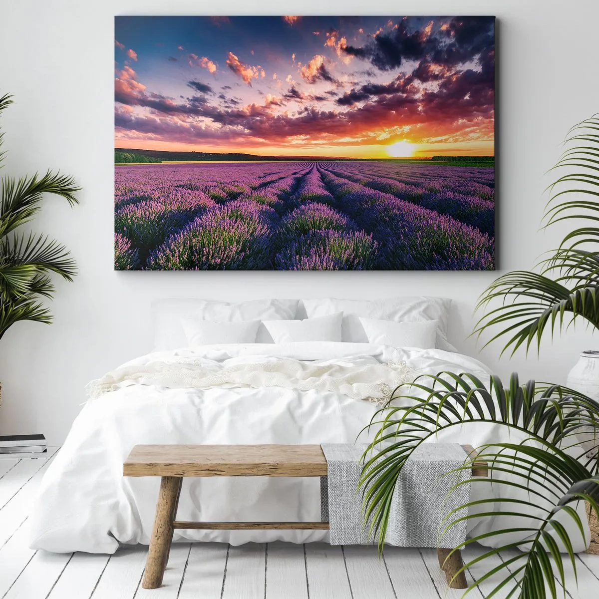 Schilderen op canvas - Lavendel wereld - 120x80 cm