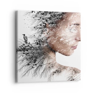 Schilderen op canvas - De geest van het bos - 30x30 cm