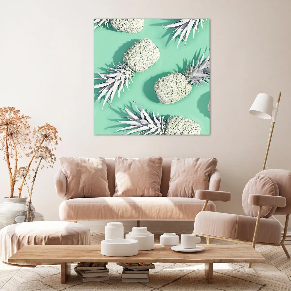 Schilderen op canvas - Het gaat goed met munt - 70x70 cm