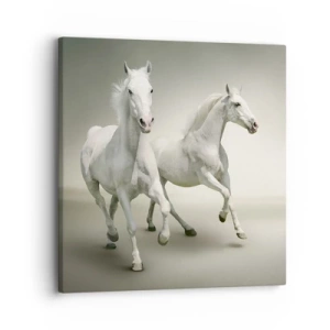 Schilderen op canvas - White power! - 30x30 cm