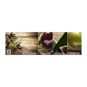 Fotobehang Monster Zelfklevend Deluxe Sticker - Rechtstreeks uit de natuur - Olijftak, Natuur, Olijven - 100x30 cm