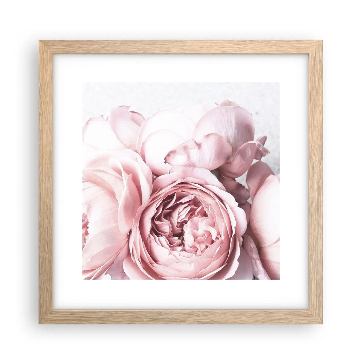 Een poster in een licht eiken lijst - Voor romantici - 30x30 cm