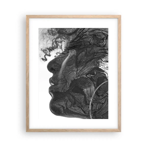 Een poster in een licht eiken lijst - Verstrikt in dromen - 40x50 cm