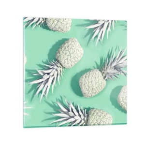 Schilderen op glas - Het gaat goed met munt - 70x70 cm