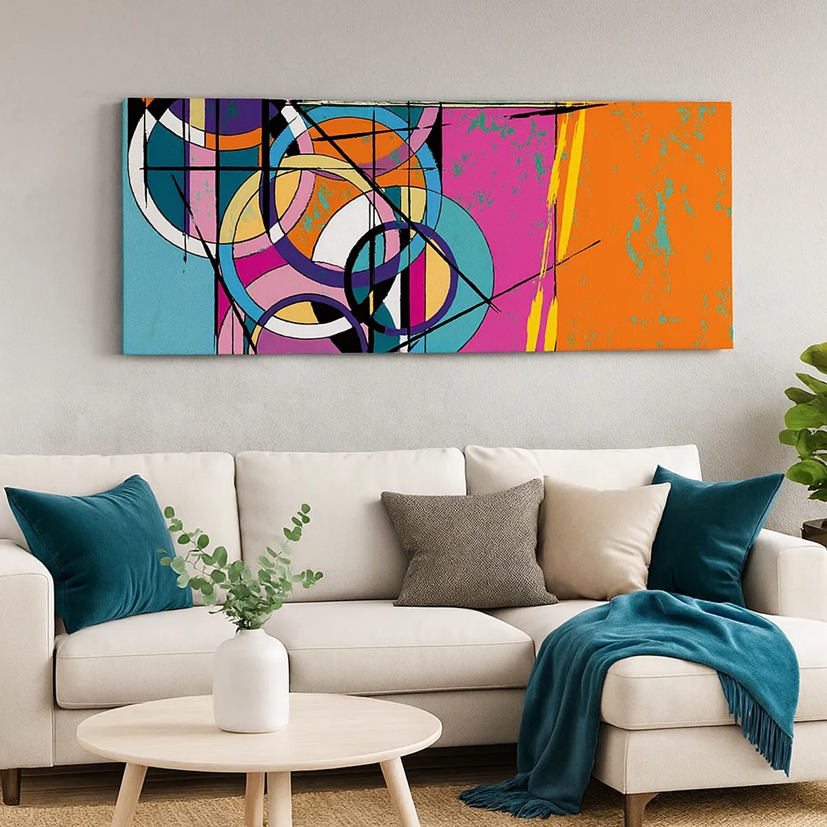 Schilderen op canvas - Wiel voor wiel - 30x30 cm