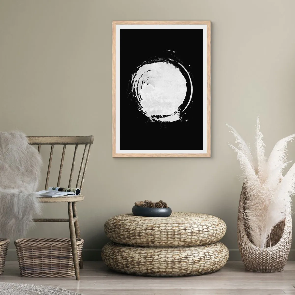 Een poster in een licht eiken lijst - Goede weg - 40x50 cm