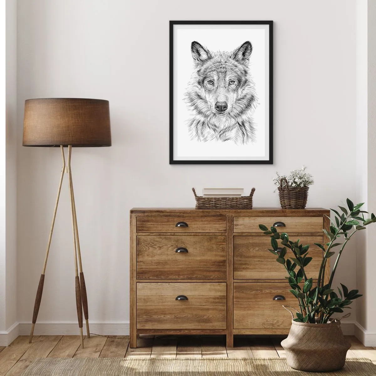 Poster in een zwarte lijst - Een geboren leider - 70x100 cm