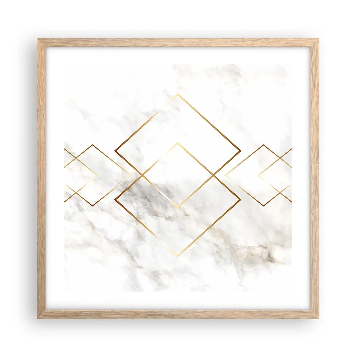 Een poster in een licht eiken lijst - Een uitzicht tot in het oneindige - 50x50 cm
