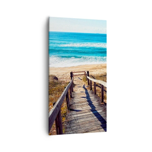 Schilderen op canvas - Loop maar! - 55x100 cm