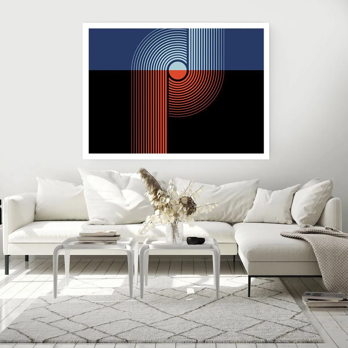 Poster - In een geometrische omhelzing - 50x40 cm