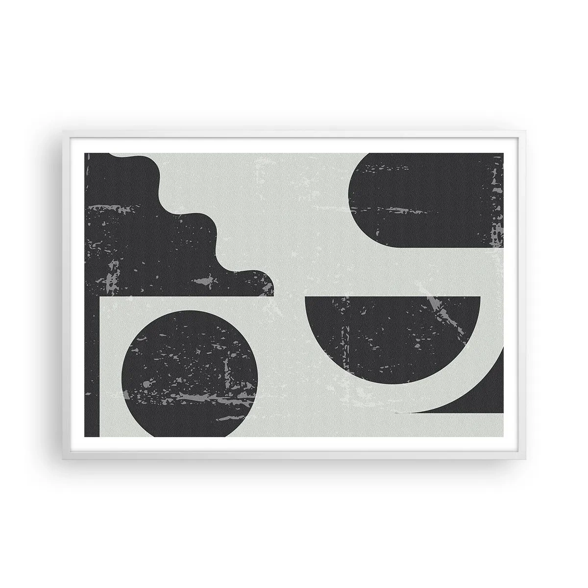 Poster in een witte lijst - Compositie boven en onder - 100x70 cm