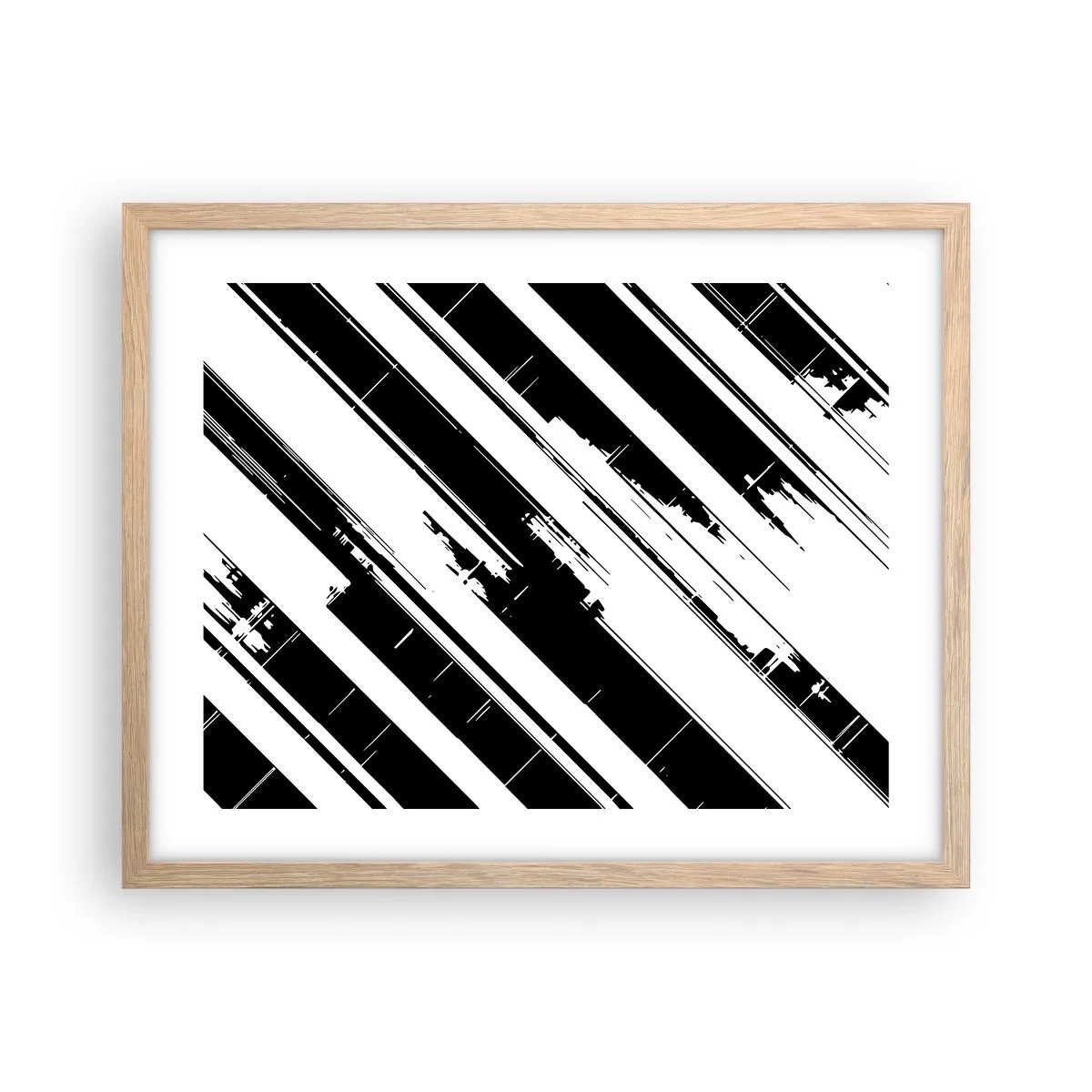 Een poster in een licht eiken lijst - Een intense en dynamische compositie - 50x40 cm