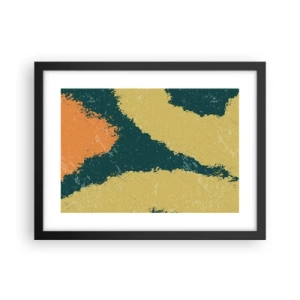 Poster in een zwarte lijst - Abstractie – langzame beweging - 40x30 cm