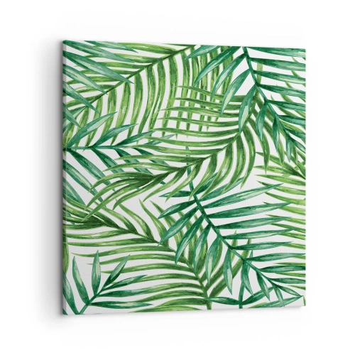 Schilderen op canvas - Onder de groene luifel - 50x50 cm