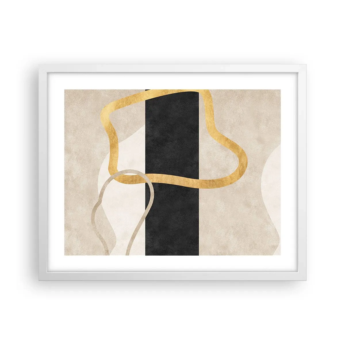 Poster in een witte lijst - Verwarde vormen - 50x40 cm