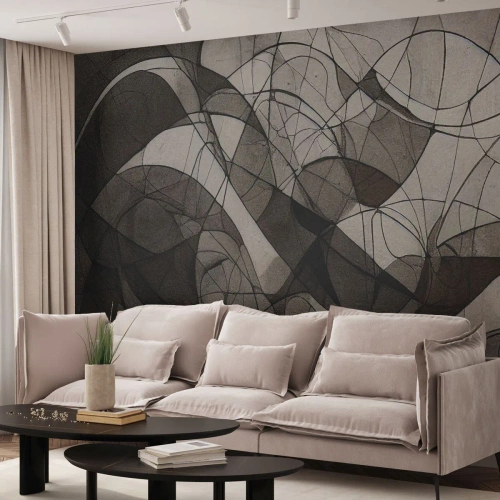 Fotobehang Standard Eco - Circulatie van aardekleuren - Deel, Modern, Krijt - 150x105 cm