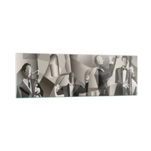 Schilderen op glas - In de ruimte van geluiden - 160x50 cm