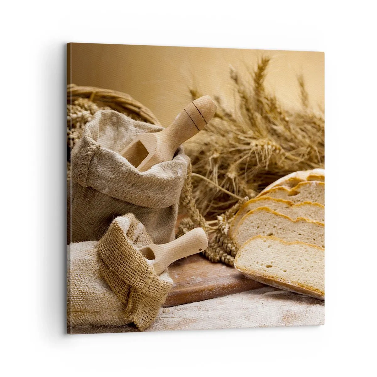 Schilderen op canvas - Alsof met mes gesneden! - 60x60 cm