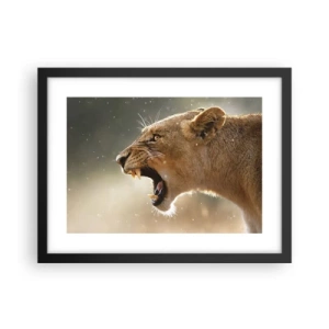 Poster in een zwarte lijst - Probeer niet te luisteren - 40x30 cm