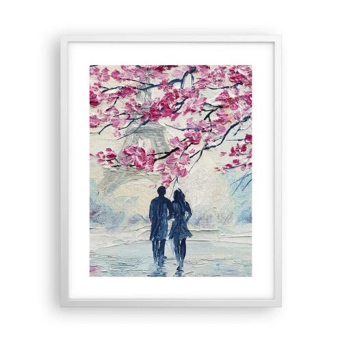 Poster in een witte lijst - Een romantische wandeling - 40x50 cm