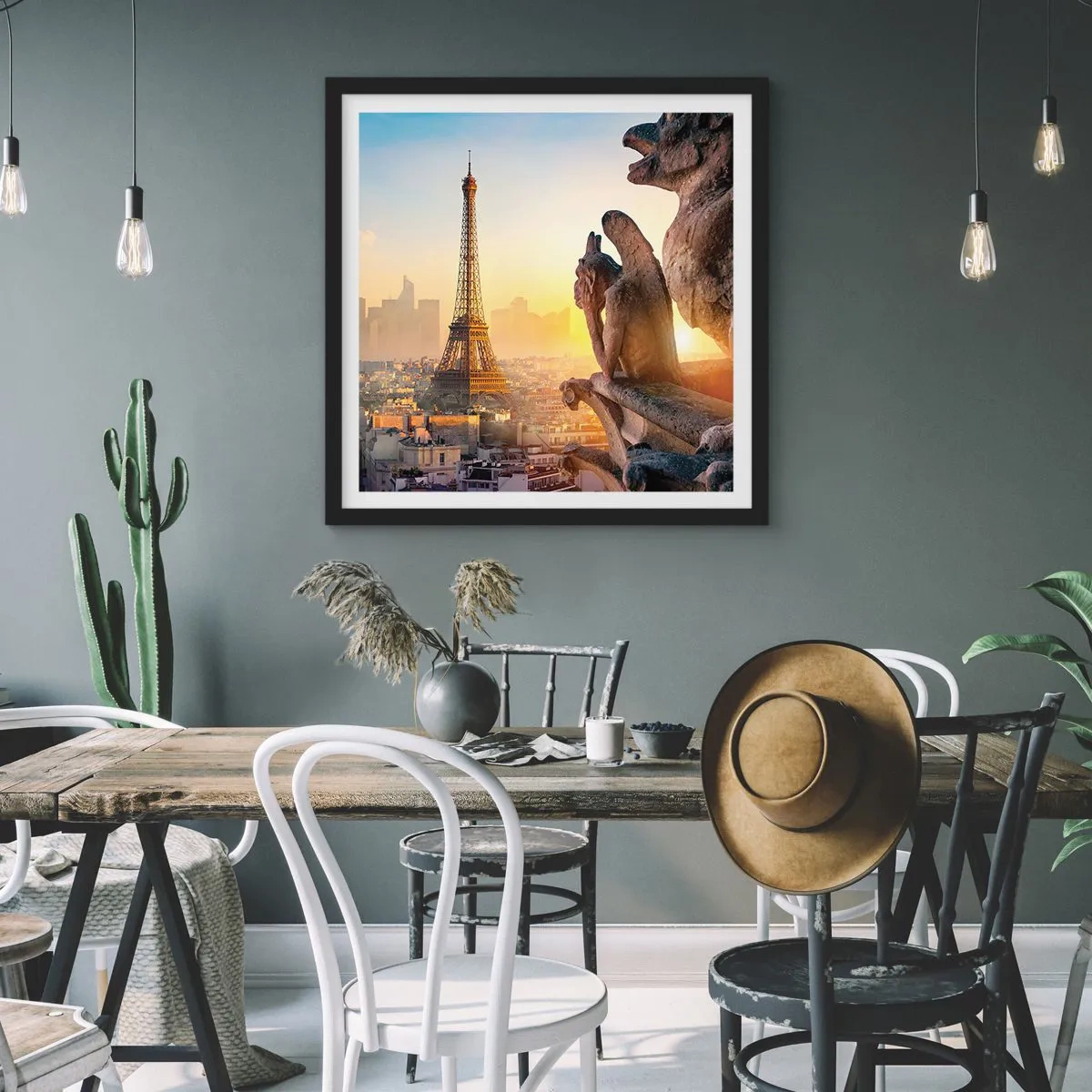 Poster in een zwarte lijst - Er is veel veranderd... - 60x60 cm