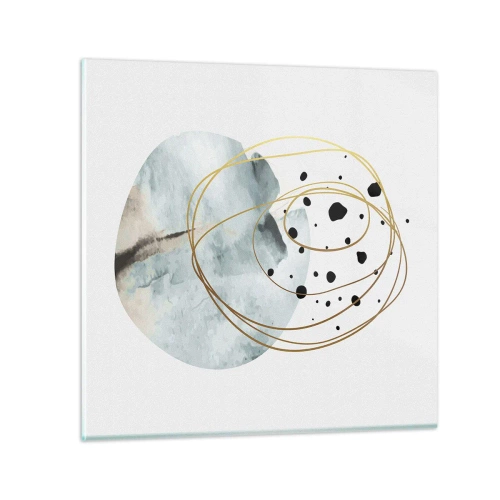 Schilderen op glas - Omarmd door de ruimte - 40x40 cm