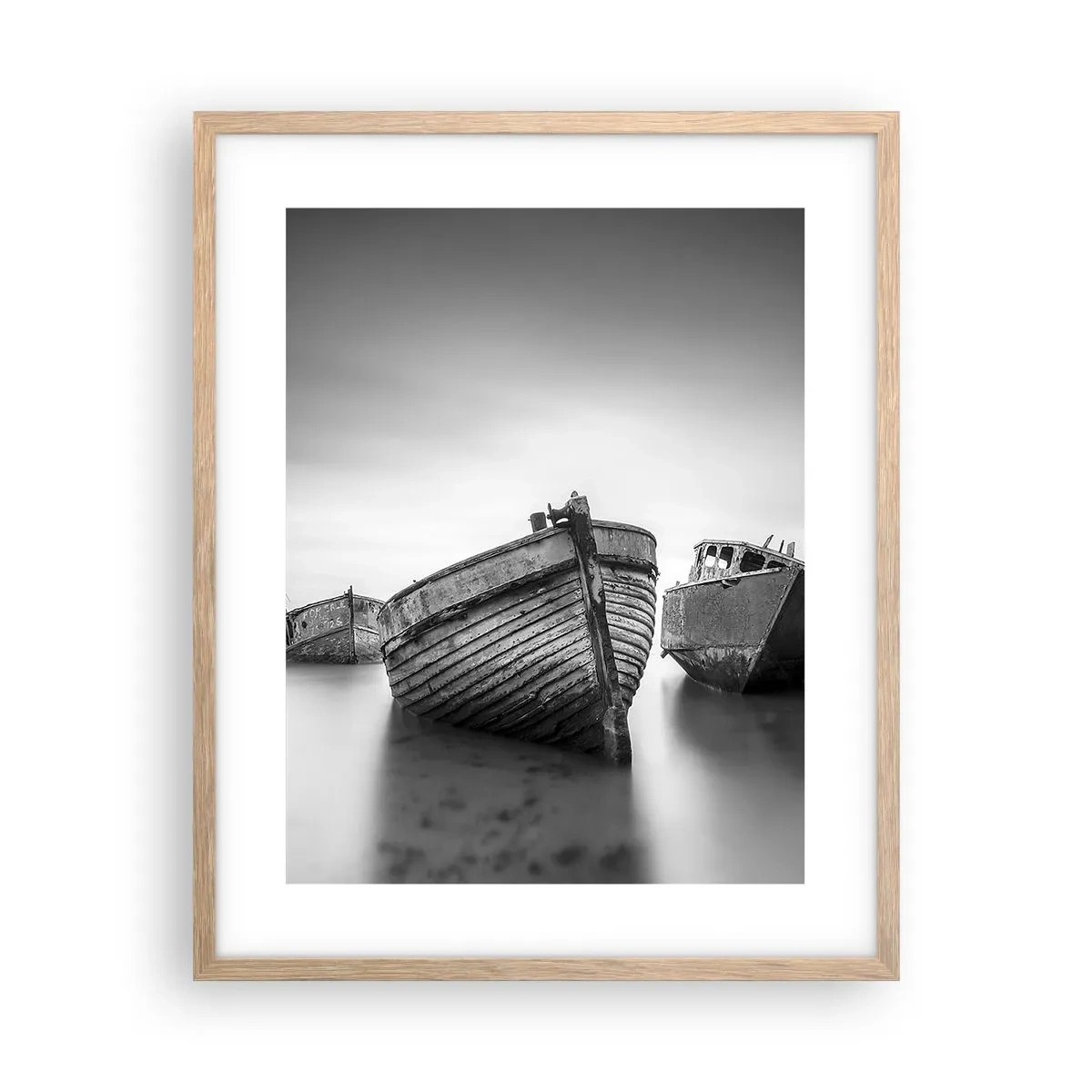 Een poster in een licht eiken lijst - Alleen herinneringen ... - 40x50 cm