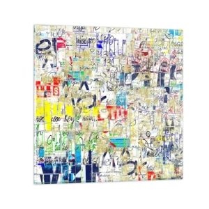 Schilderen op glas - Het is gewoon een lust voor het oog - 70x70 cm