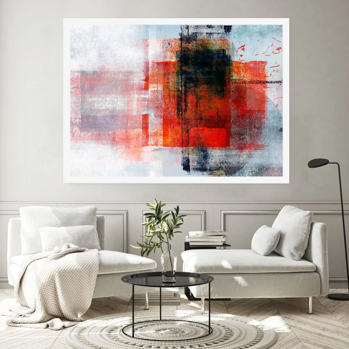 Poster - Een gloeiende compositie  - 100x70 cm