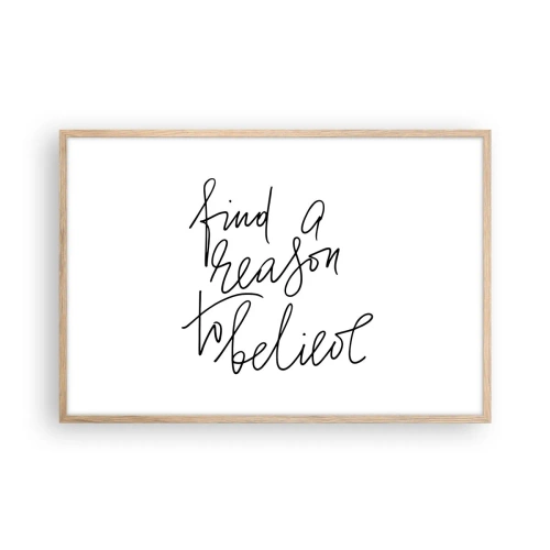 Een poster in een licht eiken lijst - Het is mogelijk - 91x61 cm