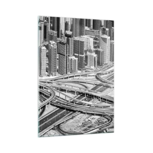 Schilderen op glas - Dubai - de onmogelijke stad - 50x70 cm
