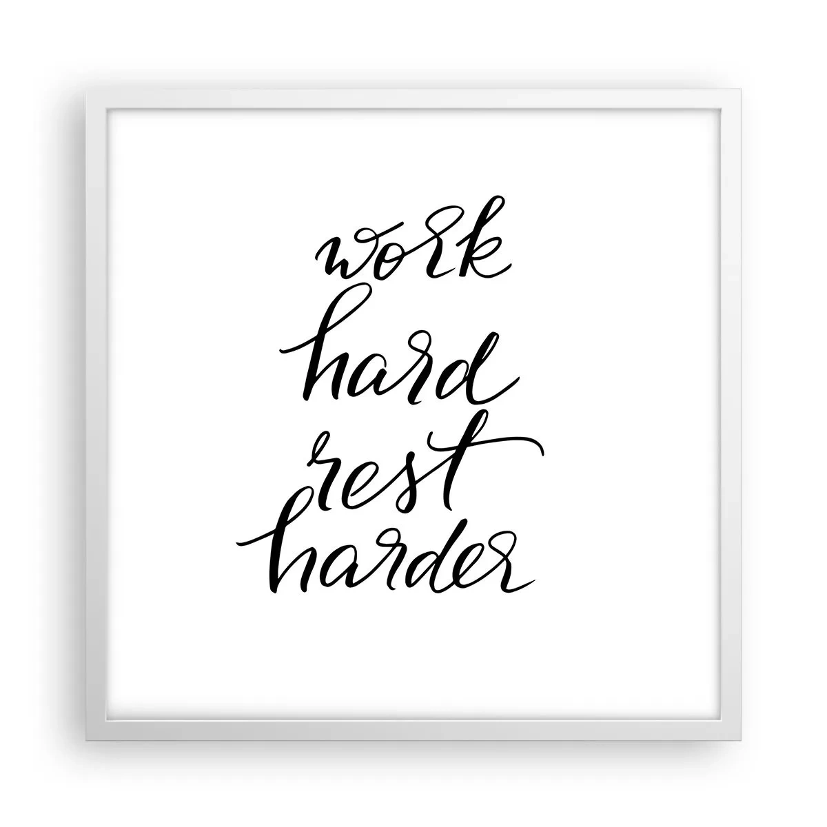 Poster in een witte lijst - Levensbalans - 50x50 cm